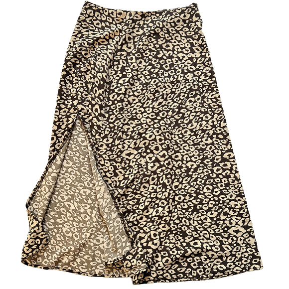Shein Dresses & Skirts - Shein Animal print brown spotted leopard midi skirt
